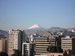 Вид на вулкан Cotopaxi. Фото сделано из окна офиса туристической компании Ecxtour. Quito, Ecuador.