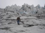 Вулкан Cayambe. Начало ледника (ледопад).