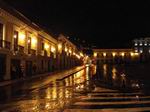 Ночной Quito Colonial, площать San Francisco в историческом центре Кито.